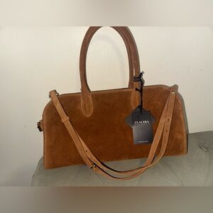 Claudia Firenze Italian Suede brown bag